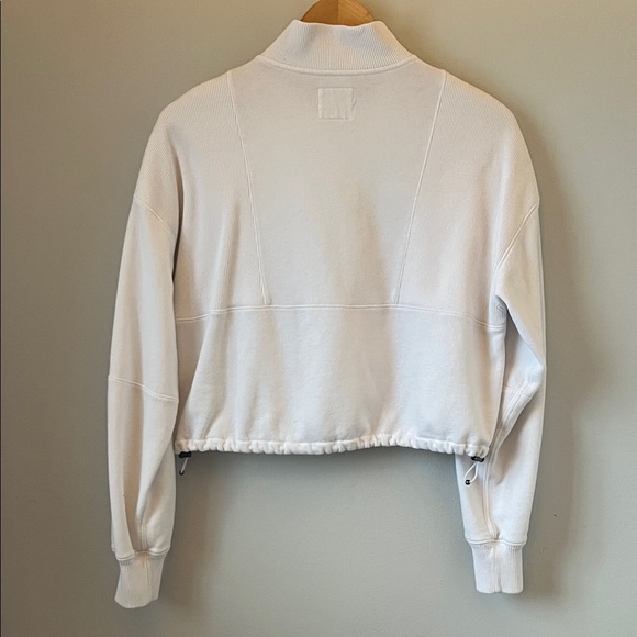 Abercrombie & Fitch White Cropped Quarter-Zip Pullover - Picture 4 of 9